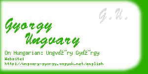 gyorgy ungvary business card